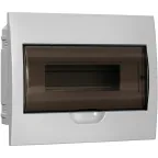 Щит распределительный встраиваемый ЩРв-П-12 IP41 пластиковый белый прозрачная дверь