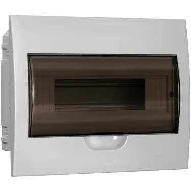 Щит распределительный встраиваемый ЩРв-П-12 IP41 пластиковый белый прозрачная дверь