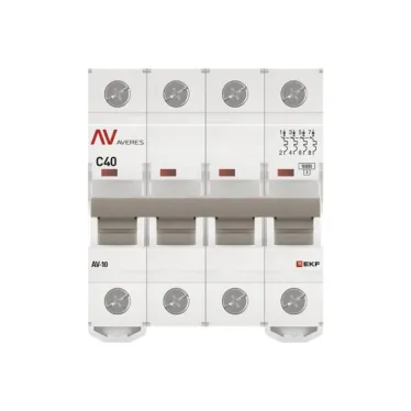 Выключатель автоматический AV-10 4P 40A (C) 10kA AVERES