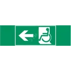 Пиктограмма (наклейка) "Движение МГН налево" 310х90мм для авар-эвакуац св-ка Basic IP65 | V5-EM02-60.002.031 | VARTON