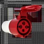 Розетка кабельная 16А 3Р+Е IP44 переносная 380В