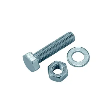 Болт DIN933 М8х40 шестигранная голова полная резьба оцинкованный + гайка + шайба (4 шт)