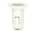 Патрон люстровый Е14 пластик с кольцом белый