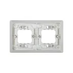 Рамка двухместная скрытая проводка S44A серый
