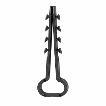 Дюбель-хомут нейлоновый 6-12мм. прямоугольный. черный (100 шт/уп)