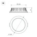 Светильник MS-MIST-BUILT-R220-30W Day4000 (WH, 110 deg, 230V) (Arlight, IP54 Металл, 5 лет) | 039064 | Arlight