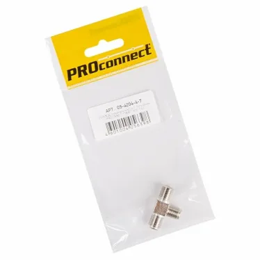 Переходник антенный, (3-гнезда F), тройник PROconnect