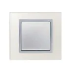 Рамка на 1 пост, S82N, серебро - алюминий (стекло)