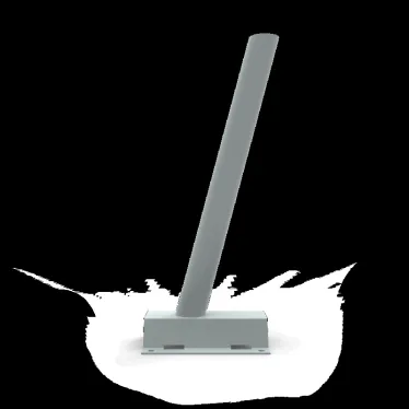 Кронштейн для уличных светильников на столб под бандажную ленту 122х150х400 D48 мм