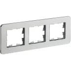 BRITE Рамка 3 поста РУ-3-1-Бр металл алюминий RE IEK