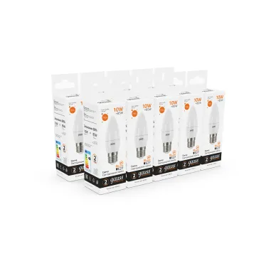 Лампа светодиодная Elementary Свеча 10W 750lm 3000K E27 LED 1/10/100 | 30210 | Gauss