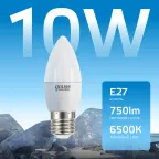 Лампа светодиодная Elementary Свеча 10W 750lm 6500K E27 LED 1/10/100 | 30230 | Gauss