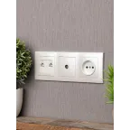 Валенсия Рамка 3-местная жемчуг