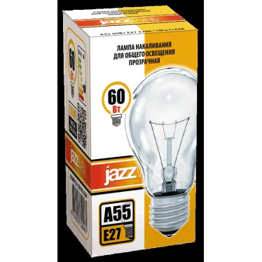 Лампа накаливания A55 240V 60W E27 clear (Б 230-60-5)