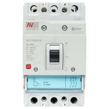 Выключатель автоматический AV POWER-1/3  50А 80kA TR AVERES