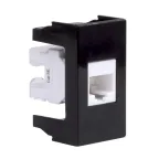 Розетка RJ-45 категория 5E Viva 1 модуль черная