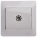 GLOSSA Розетка телевизионная TV проходная в рамку 4дБ белая