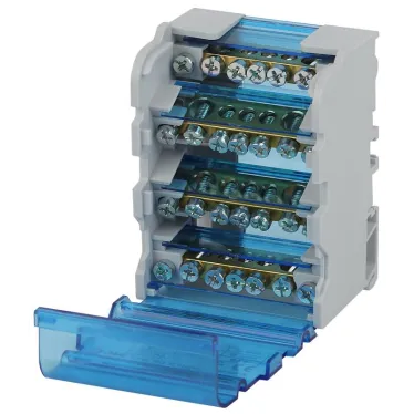 Шины на DIN-рейку в корпусе (кросс-модуль) ШНК 4х7 3L+PEN