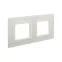 Рамка из натурального стекла, ''Avanti'', белая, 4 модуля