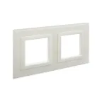 Рамка из натурального стекла, ''Avanti'', белая, 4 модуля