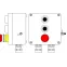 Взрывозащищенный пост управления из полиэстера CPE-Р-05 - (2xP1B(11) -1xP3E(11)) - 2x6018AASBKGM2SB(C)1Ex d e IIC T6 Gb / Ex tb IIIC T80°C Db
