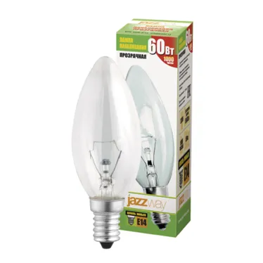 Лампа накаливания B35 240V 60W E14 clear