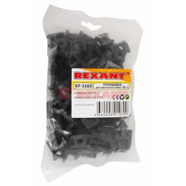 Площадка для крепления стяжки ПС-2 22x16 мм черная 100 шт,