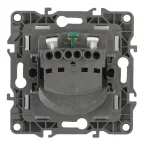 Розетка 2P+E Schuko, 16A-250В, б.л., Эра12, шампань, 12-2001-04