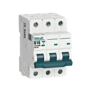 Выключатель автоматический 3P кривая D 20A 10кА ВА-105