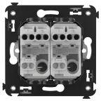 Avanti Выключатель двухклавишный в стену, ''Ванильная дымка''