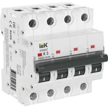 ARMAT Выключатель автоматический четырехполюсный M10N K 3А