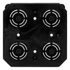 Коробка распаячная с крышкой КМТ-010-006 для твердых стен 110х110х50 полипропилен синяя/белая винты IP20 PROxima