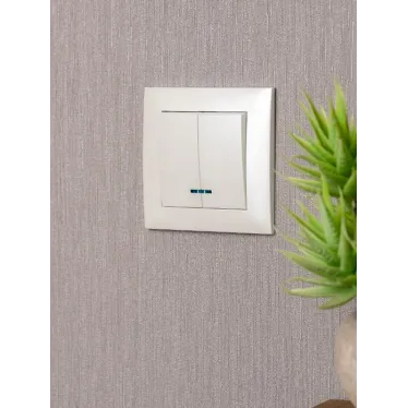 Валенсия лицевая панель выключателя 2-кл. с индикатором 10А жемчуг