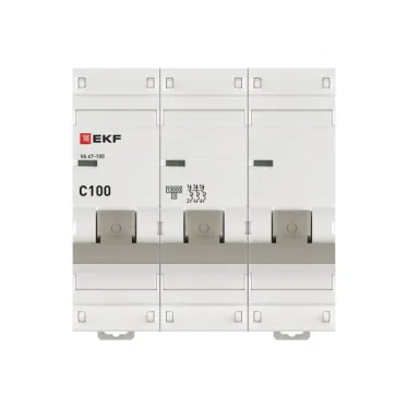 Выключатель автоматический трехполюсный 100А С ВА 47-100 10кА PROxima