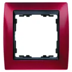 Рамка на 2 поста, S82, гранатовый металлик - графит