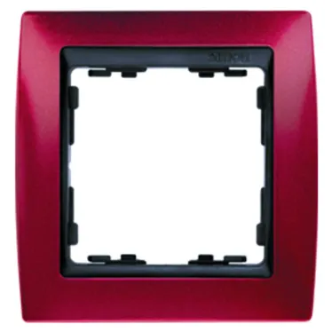 Рамка на 2 поста, S82, гранатовый металлик - графит