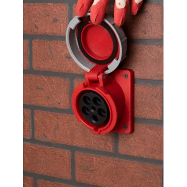 Розетка стационарная внутренняя угловая 4352 3Р+РЕ+N 63А 380В IP67 PROxima