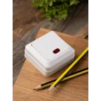 Рим Выключатель одноклавишный с индикатором 10А белый