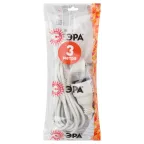 Удлинитель электрический с заземлением 1 розетка 3м ПВС 3x0,75мм2 10А UX-1е-3m ЭРА