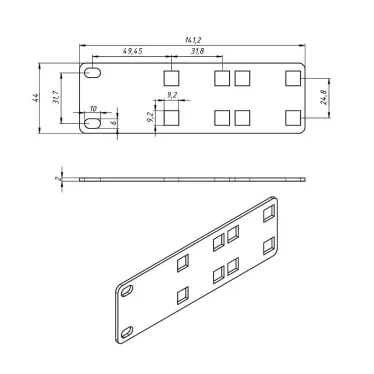 Кронштейн для крепления 19 дюймового и вертикального оборудования