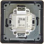 Выключатель одноклавишный, схема 1 антрацит в сборе