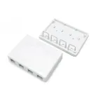 Корпус настенной розетки для установки 4-х вставок типа Keystone Jack