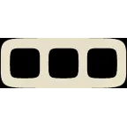 Valena ALLURE Рамка 3 поста слоновая кость универсальная