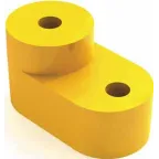 Изолятор нулевой шины угловой желтый