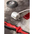 Вилка угловая усиленная с заземлением белая 16А 250В Proxima