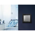 Выключатель одноклавишный, в рамку, алюминий