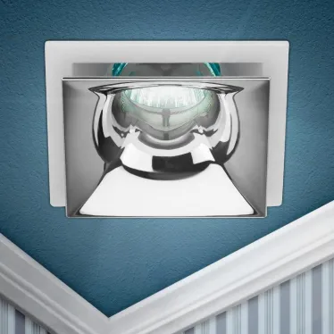 Светильник встраиваемый декоративный KL102 WH/CH MR16 GU5.3 белый хром