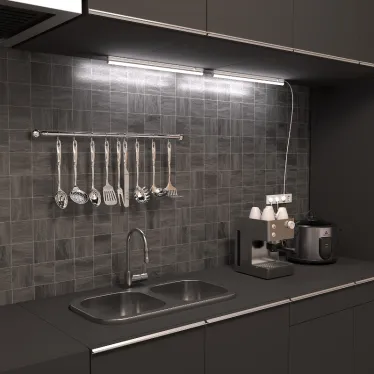 Светильник линейный светодиодный ДБО 10 Вт 760 лм 6500К AC 220В IP20 561х22х36мм крепления провода и коннекторы входят в комплект TL Black Gauss