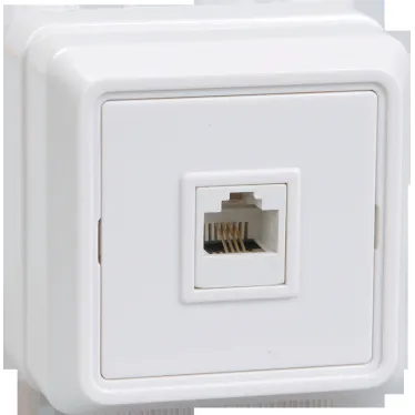 ОКТАВА Розетка телефонная бежевая