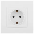 Розетка 2P+E Schuko, 16А-250В, Эра Elegance, белый, 14-2101-01